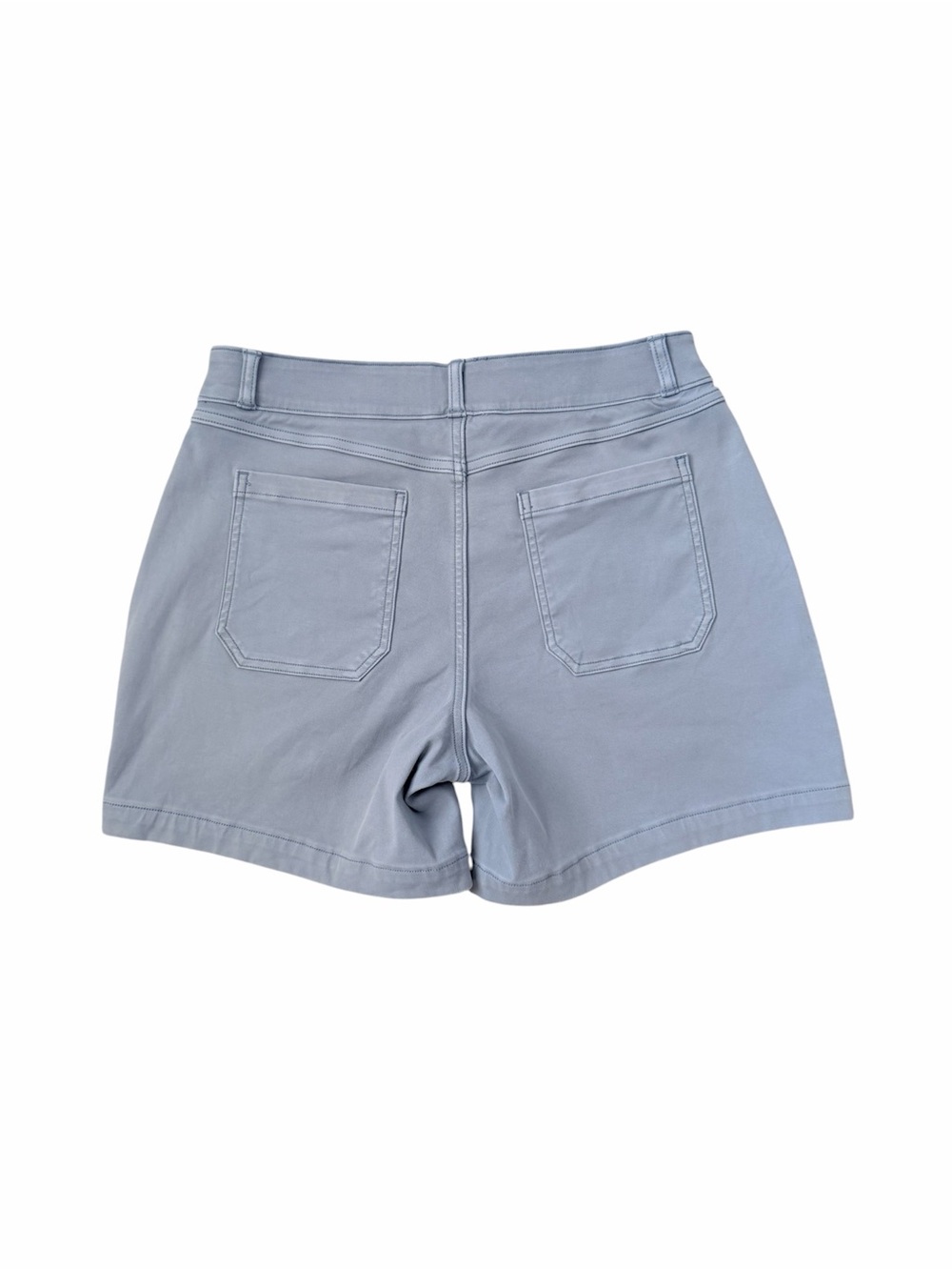 Spanx Stretch Twill Shorts Blue Pull-On Comfort Shorts Medium - Picture 2 of 4